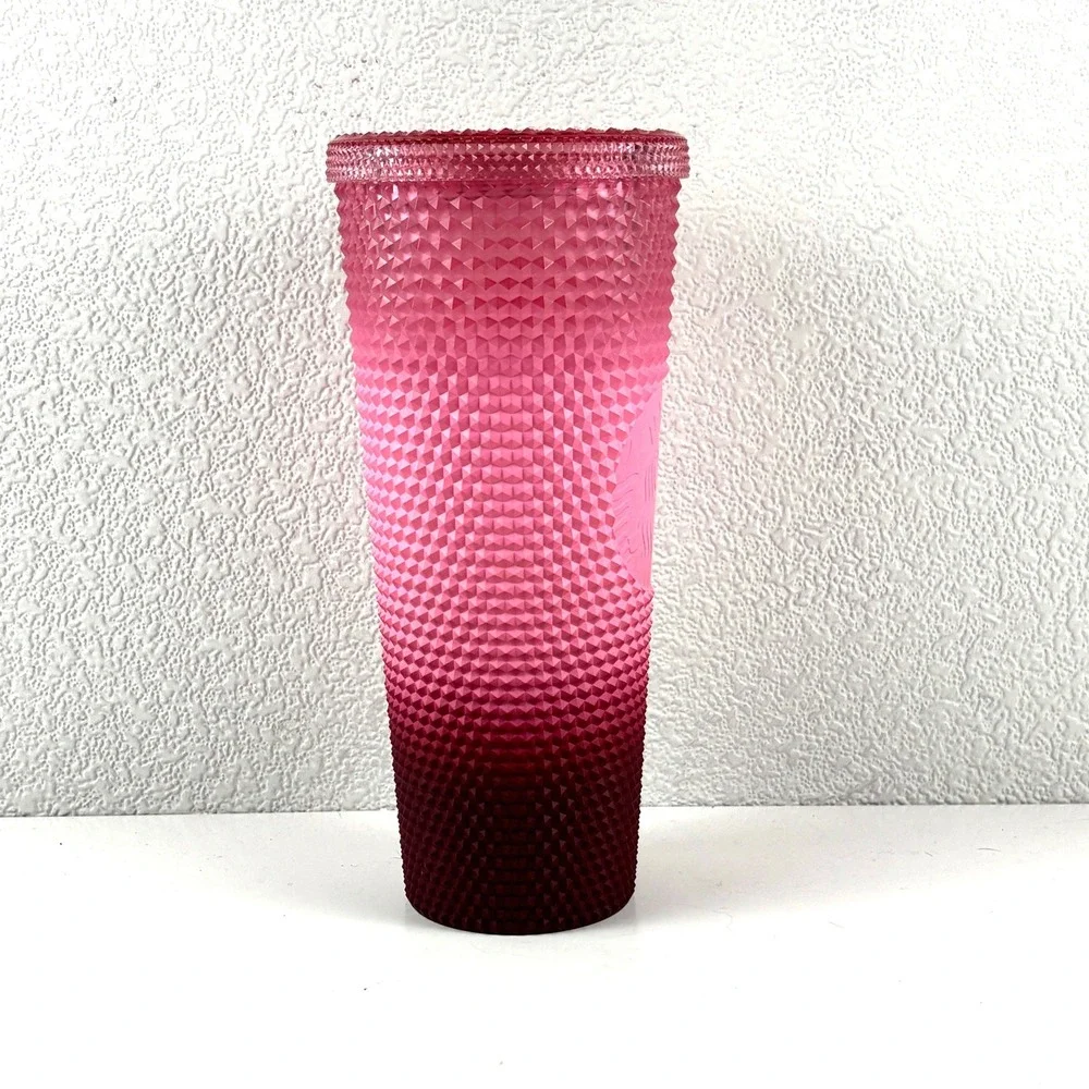 Starbucks Holiday‎ 2022 Pink Waxberry Ombre Bling Studded Tumbler Collectible